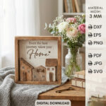 Home Family Wall Decor SVG Bundle, Laser Cut Wooden Sign Templates, Family Quote Decor Digital File - Image 7