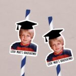 Graduation Gift, Custom Graduation Party Decoration, Alumni Stickers, Personalized Graduation Favors, Confetti or Stickers with Photo - Image 6