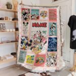 Disney Mickey Friends Throw Blanket, Mickey Minnie Donald Goofy Jersey Blanket, Classic Movie Custom Birthday Throw Blanket, THA314 - Image 7