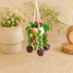 Pinecone Hanging Basket Crochet Pattern, Car Hanging Ornament PDF, Rear View Mirror Decor, Christmas Car Charm - Image 6