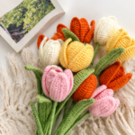 Tulip Bouquet Crochet Pattern PDF, Crochet Flower Pattern, Tulip Flowers, Floral Arrangement, Digital Download - Image 4