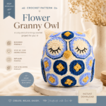 Flower Granny Owl Crochet Pattern PDF, Beginner Friendly Amigurumi Tutorial (Digital Download)