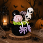 Halloween Amigurumi Crochet Pattern PDF, Haunted Cauldron Decor, Spooky Home Decor, Witchy Crochet Gift - Image 3