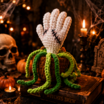 Zombie Hand Hanging Basket Crochet Pattern PDF, Halloween Crochet Decor, Spooky Amigurumi Plant, Gothic Home Decor - Image 3