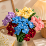 Forget Me Not Crochet Pattern PDF, Myosotis Bouquet Crochet Pattern, Crochet Flower Bouquet, Beginner Friendly DIY Floral Gift Pattern - Image 7