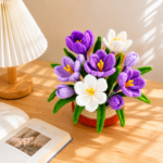 Crocus Flower Crochet Pattern PDF, Spring Flower Basket Crochet, Floral Home Decor, Amigurumi Flower Arrangement Gift - Image 5