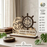 Wooden Summer Display Stand SVG Bundle, Laser Cut Seasonal Decorations, Glowforge Cricut Templates - Image 8