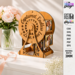 Ferris Wheel Photo Frames Laser Cut SVG, 3D Wooden Picture Frame Set, Carnival Wheel Display, DIY Home Decor, Glowforge xTool File - Image 6