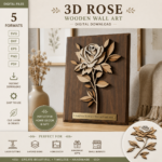 3D Layered Rose Flower Laser Cut File