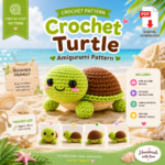 Turtle Crochet Pattern, Cute Turtle Amigurumi Pattern, Sea Turtle Plush, Digital PDF Pattern