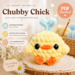 Chubby Chick Crochet Pattern PDF, Beginner Friendly Amigurumi Tutorial