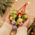Christmas Car Hanging Crochet Pattern PDF, Rearview Mirror Ornament, Christmas Ball Basket Charm, Holiday Car Decor - Image 6