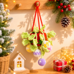 Christmas Car Hanging Crochet Pattern PDF, Rearview Mirror Ornament, Christmas Ball Basket Charm, Holiday Car Decor - Image 7