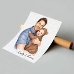 First Father's Day Gift, Personalized Watercolor Dad Portrait Canvas, Family Portrait Gift, Dad Birthday Gift, Mothers Day Gift for Mom - Image 11