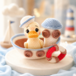 Crochet Combo| Little Sailor Bear & Baby Duck Crochet Plushie Toys PDF Download - Image 3