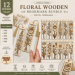 Floral Bookmark Laser Cut SVG Bundle