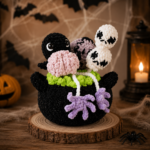 Halloween Amigurumi Crochet Pattern PDF, Haunted Cauldron Decor, Spooky Home Decor, Witchy Crochet Gift - Image 6