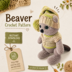 Beaver Crochet Pattern PDF, Amigurumi Beaver Tutorial, Cute Crochet Animal with Clothes, Chunky Plushie Pattern, Digital Download PDF - Image 3