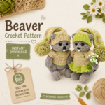 Beaver Crochet Pattern PDF, Amigurumi Beaver Tutorial, Cute Crochet Animal with Clothes, Chunky Plushie Pattern, Digital Download PDF - Image 4