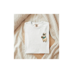 Funny Llama Coffee Shirt, Cute Alpaca Lover T-Shirt, Small Pocket Style Graphic Tee, Aesthetic Animal Shirt, Gift for Llama Lovers - Image 8