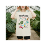 Hawaiian Islands T-Shirt, Surfing Paradise Graphic Tee, Tropical Vacation Shirt, Unisex Cotton Tee