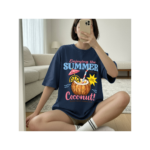 Summer Coconut Shirt, Tropical Coconut Drink T-Shirt, Cute Retro Beach Vacation Tee, Pool Party Summer Outfit Gift - Image 9