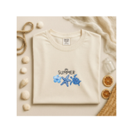 Summer Ocean T-Shirt, Sea Turtle & Starfish Graphic Tee, Tropical Beach Vacation Shirt, Unisex Cotton Tee
