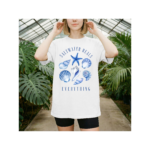 Saltwater Heals Everything T-Shirt, Seashell Starfish Tee, Coastal Summer Shirt, Ocean Lover Gift, Nautical Graphic Top