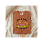 Rise & Shine It’s a Beautiful Day Shirt, Cute Caterpillar Graphic Tee, Funny Aesthetic T-Shirt, Gift for Her, Happy Positive Vibes Shirt - Image 8