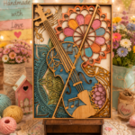 Violin Mandala SVG Laser Cut Template | 6 Layer 3D Wooden Art | Glowforge CNC File | Instant Download - Image 3