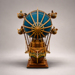 Steampunk Airship Laser Cut File SVG DXF | 3D Wooden Zeppelin Model Vector | Glowforge Files | Flying Ship, Hot Air Balloon Digital Download - Image 4