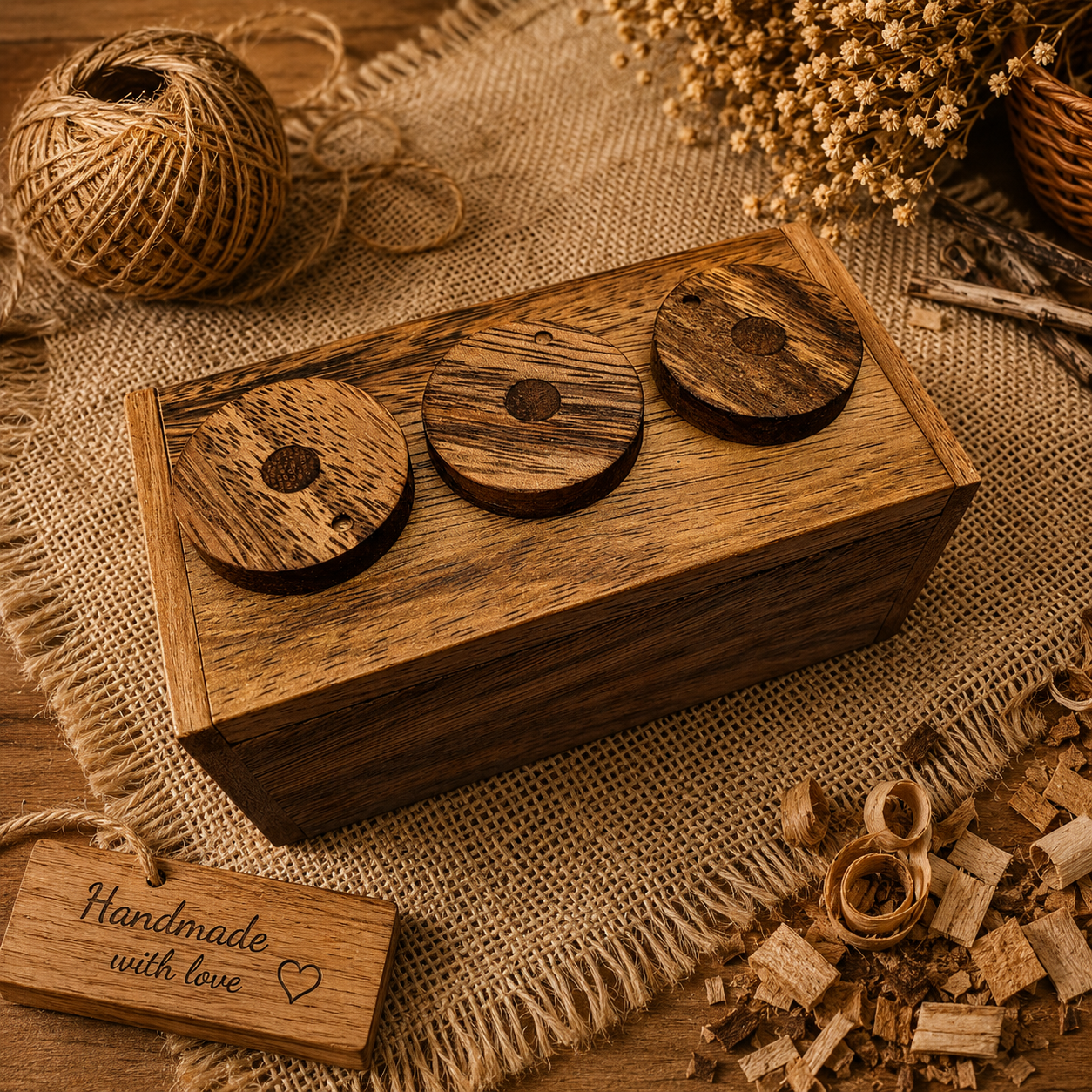 ChatGPT Image 20_43_51 7 thg 5, 2026 Puzzle Box, Escape Room Prop, Wood Puzzle Box For Adults, Puzzle Lock Box, Money Puzzle Box, Engraved Wood Puzzle Box, 3 Wheel Combo Puzzle - Image 1