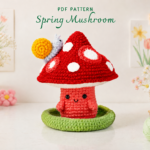 Spring Mushroom Crochet Pattern PDF | Cute Amigurumi Mushroom Toy | DIY Crochet Tutorial | Handmade Gift Idea | Digital Download