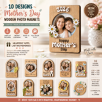 Mother’s Day Mini Photo Frame SVG, Laser Cut File for Mom Gift, Wooden Photo Holder Digital Download