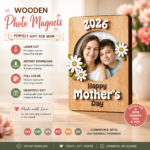 Mother’s Day Mini Photo Frame SVG, Laser Cut File for Mom Gift, Wooden Photo Holder Digital Download - Image 3
