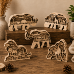 Safari Animals Multilayer Bundle – African Wooden Layered Animal Decor | Laser Cut Files for Glowforge, Xtool | SVG DXF Bundle