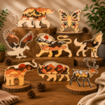 8x Animal Bundle 3D Multilayer Laser Cut File Svg | Wooden Engraved Ornament for Glowforge Xtool Cricut CNC | Dxf Eps Dwg Pdf Png Download