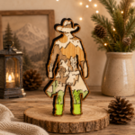 4x Cowboy Bundle 3D Multilayer Laser Cut File | Western Wooden Decor for Glowforge Xtool Cricut CNC | Svg Dxf Eps Png - Image 2