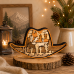 4x Cowboy Bundle 3D Multilayer Laser Cut File | Western Wooden Decor for Glowforge Xtool Cricut CNC | Svg Dxf Eps Png - Image 4