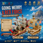 Bundle pirate ship Going Merry and Red force, digital file, laser cut, OP, 3mm, 3d wooden puzzle, svg.