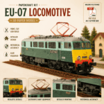 PaperCraft kit locomotive EU-07 train 3d paper model crafting kit PDF plans DIY template