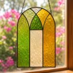 Church Window Stained Glass Pattern | Cathedral Window Suncatcher Template | Tiffany Glass Art Digital Download - Image 2