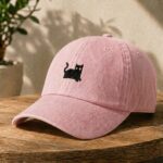 Black Cat Embroidered Dad Hat, Premium Cotton Baseball Cap - Image 15