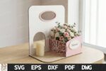 Flower Box Stand Bundle SVG, Laser Cut Flower Box Template, Wooden Stand SVG Files, Glowforge Cricut DXF, Gift Box Pattern - Image 5