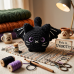 Halloween Bat Wing Cat Crochet Pattern, Amigurumi Cat Pattern, Spooky Cat Plush PDF, Halloween Crochet Toy, DIY Gift Idea