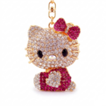 Hello Kitty Rhinestone Keychain, Cute Crystal Cat Keyring, Kawaii Bag Charm, Sparkly Cartoon Keychain Gift for Women Girls - Image 7
