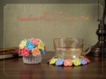 Sunshine Flowers Coaster Pot Crochet Pattern PDF | Floral Coaster Set | Cute Crochet Home Decor | Handmade Gift