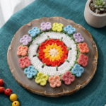 Sunshine Flowers Coaster Pot Crochet Pattern PDF | Floral Coaster Set | Cute Crochet Home Decor | Handmade Gift - Image 3