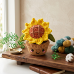 Sunflower Pot Crochet Pattern PDF, Cute Amigurumi Sunflower Plush, Crochet Pattern Download, Handmade Gift Idea, Nursery Desk Decor - Image 4