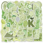 54 Pieces of Skinski Smiski Stickers Corner Jun Cartoon Trendy Green Doll Villain Decorative Waterproof Stickers